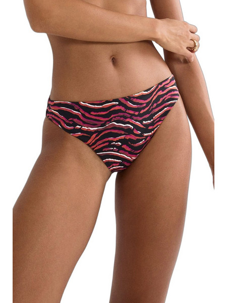 Triumph Summer Wild Bikini Slip Animal Print Μαύρο Φούξια 10226572-M004