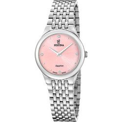 Festina Γυναικείο Ρολόι με Ασημί Μεταλλικό Μπρασελέ F20096/2