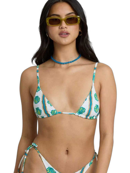 Billabong Salty waves Bikini Top Τριγωνάκι Λευκό Πράσινο 24O141613-SCS1
