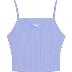 Puma Wardrobe Essentials Tank Γυναικείο Αθλητικό Crop Top Γαλάζιο 629771-60