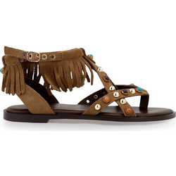 Tsakiris Mallas Γυναικεία Σανδάλια Suede Ταμπά W401E0091-A17