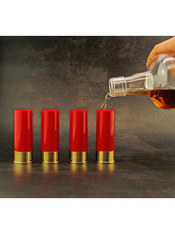 Winkee Σετ Σφηνοπότηρα Buckshot Shot Κόκκινα Χρυσά 4τμχ 17011