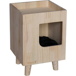 Vadigran Urban Ξύλινo Σπιτάκι Γάτας 33x33x48cm Μπεζ