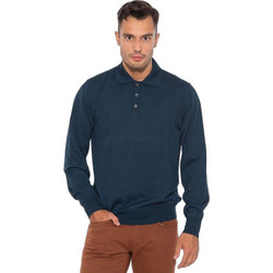 Uomo Ανδρική Μπλούζα Polo Μακρυμάνικη Μπλε MS903A