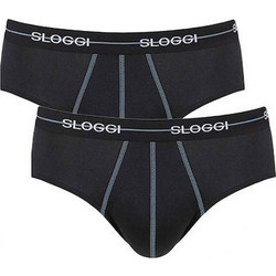 Sloggi Start Ανδρικά Σλιπ Βαμβακερά Μαύρα 2Pack 10206949-0004