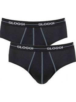 Sloggi Start Ανδρικά Σλιπ Βαμβακερά Μαύρα 2Pack 10206949-0004