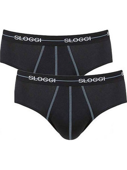Sloggi Start Ανδρικά Σλιπ Βαμβακερά Μαύρα 2Pack 10206949-0004