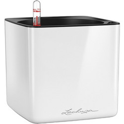 Lechuza Cube Glossy 16 Αυτοποτιζόμενη Γλάστρα Εσωτερικού Χώρου Τετράγωνη Πλαστική Λευκή 17x17x16cm 13520