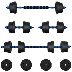 vidaXL 3403861 Ρυθμιζόμενοι Αλτήρες Σετ με Μπάρα 30kg