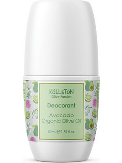 Kalliston Avocado Organic Olive Oil Φυσικό Αποσμητικό Roll On 24h Χωρίς Αλουμίνιο 50ml