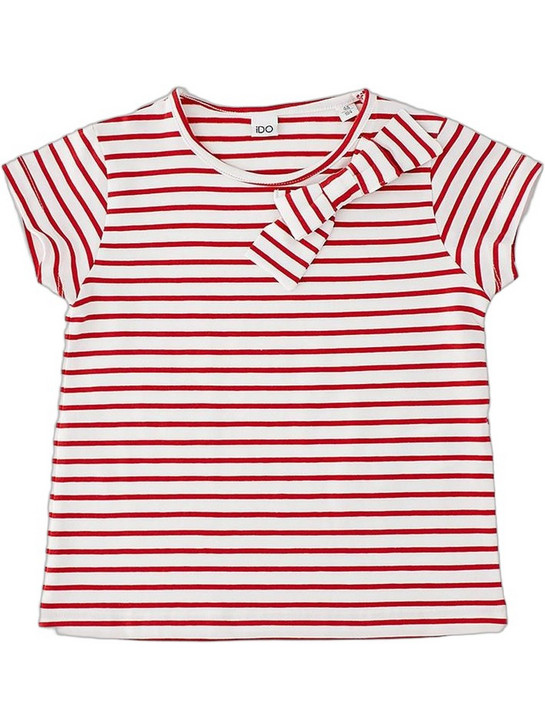 iDo Παιδικό T-Shirt Κοντομάνικο Μπεζ Κόκκινο 4G353-2256