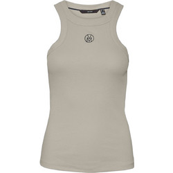 Vero Moda Γυναικείο Καλοκαιρινό Top Ριπ Γκρι 10305648