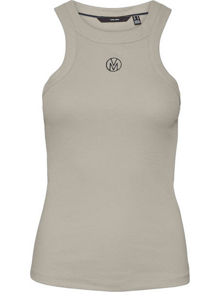 Vero Moda Γυναικείο Καλοκαιρινό Top Ριπ Γκρι 10305648