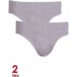 Minerva Ανδρικά Σλιπ Βαμβακερά Γκρι 2Pack 90-21033