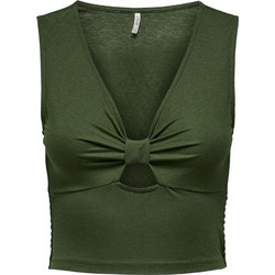 Only Jany Γυναικείο Καλοκαιρινό Crop Top Χακί 15294427
