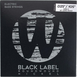 Warwick Black Label Σετ 5 Χορδές Ηλεκτρικού Μπάσου Nickel Plated Steel 25-105" Medium Tension