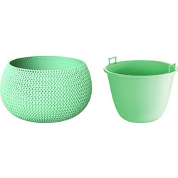 Prosperplast Splofy Bowl Γλάστρα Στρογγυλή Πλαστική Πράσινο Mint 37x21.8cm DKSP370-623U
