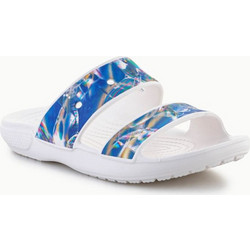 Crocs Γυναικείες Παντόφλες Καλοκαιρινές Αντιολισθητικές Κολυμβητηρίου Μπλε Λευκές 208375-928