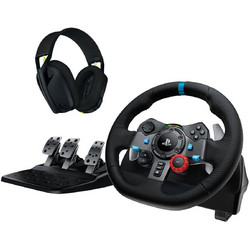 Logitech G29 Driving Force & Logitech G435 Τιμονιέρα 900° με Πετάλια για PC / PS5 / PS4 / PS3