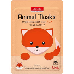 Purederm Animal Fox Brightening Sheet Μάσκα Προσώπου για Λάμψη 21ml