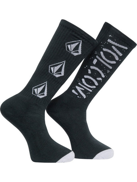 Volcom Ανδρικές Κάλτσες Ψηλές με Σχέδια Μαύρες D6312613-CSR