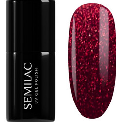 Semilac Hybrid Winter Wonderland 955 Holly Berry Red Glitter Ημιμόνιμο Βερνίκι Νυχιών 7ml