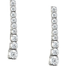Million Diamonds Γυναικεία Σκουλαρίκια Κρεμαστά από Λευκόχρυσο 14K με Ζιργκόν SK18998