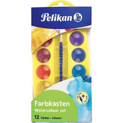 Pelikan Σετ Νερομπογιές με Πινέλο 12 Χρώματα 467470