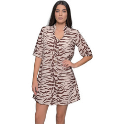 Milena By Paris Γυναικεία Πουκαμίσα Παραλίας Μπεζ Καφέ 40345