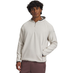 Under Armour Longsleeve UA Halo CW 1/2 Zip Ανδρικό Αθλητικό Φούτερ με Κουκούλα Μπεζ 6007755-110