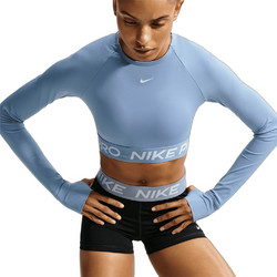Nike Pro 365 Γυναικείο Αθλητικό Crop Top Γαλάζιο FV5484-486