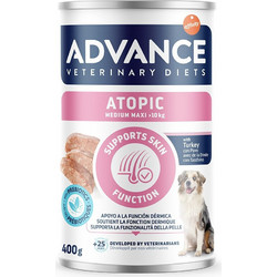 Affinity Advance Veterinary Diets Atopic Supports Skin Medium & Maxi with Turkey 6x400gr