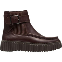 Clarks Torhill Γυναικεία Μποτάκια Chukka Δερμάτινα Καφέ 26327987