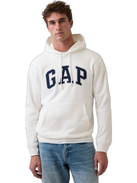 Gap Ανδρικό Φούτερ με Κουκούλα & Τσέπες Λευκό 715036056