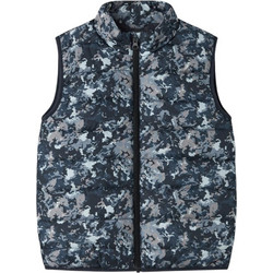 Name It Αμάνικο Παιδικό Μπουφάν Χειμωνιάτικο Puffer Navy Μπλε Γκρι Πετρόλ 13242983-FLINT