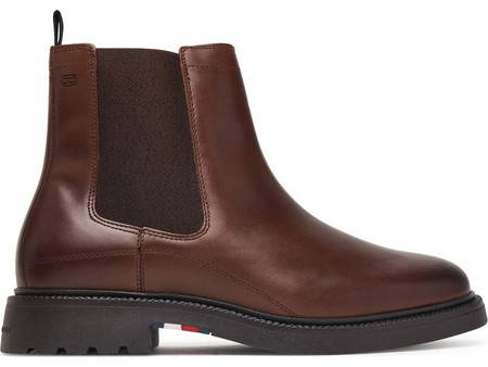 Tommy Hilfiger Ανδρικά Chelsea Μποτάκια Δερμάτινα Καφέ FM0FM05966-GVI