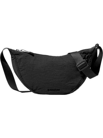 Rebase Ανδρική Τσάντα Ώμου / Χιαστί Μαύρη 261RBAG-10012