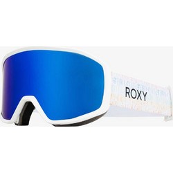 Roxy Izzy Μάσκα Σκι & Snowboard Ενηλίκων Λευκή με Φακό Καθρέπτη Μπλε
