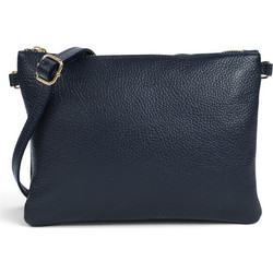 Passaggio Leather Sveva Γυναικεία Τσάντα Χιαστί Δερμάτινη Navy Μπλε με Στενό Λουρί 5011-KR-03