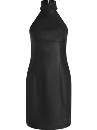 Karl Lagerfeld Mini Φόρεμα για Γάμο / Βάπτιση Δερμάτινο Μαύρο B4W13013-999