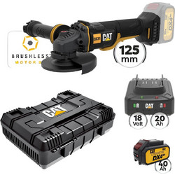 CAT DX314B Combo-27 Γωνιακός Τροχός Μπαταρίας 18V 125mm 1x4Ah