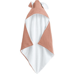 La Redoute Kumla Bunny Βρεφικό Μπουρνούζι Κάπα Σομόν 70x70cm