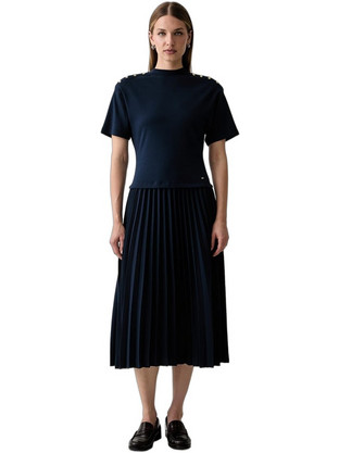 Tommy Hilfiger Midi Καθημερινό Φόρεμα Navy Μπλε WW0WW52224-C1G