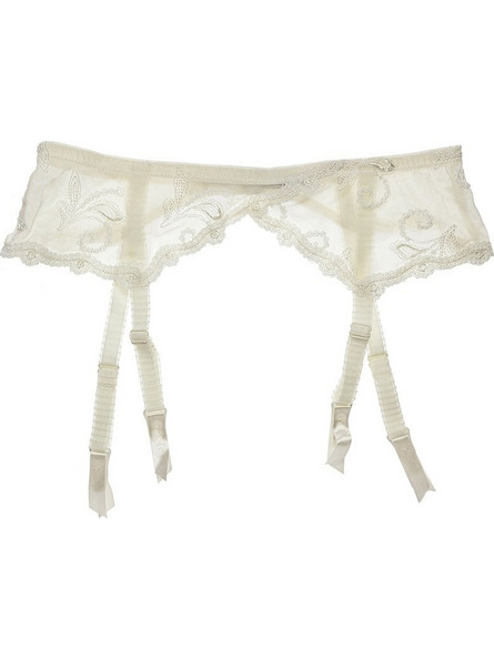 Luna Celebration Ζαρτιέρες με Δαντέλα See Through Εκρού 5960