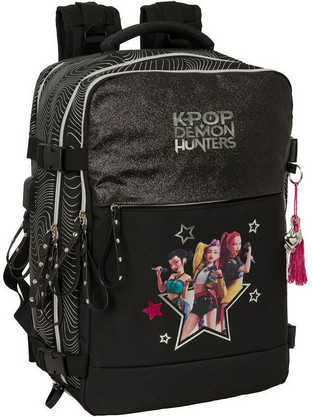 Safta K-Pop Demon Hunters Energy Σχολική Τσάντα Πλάτης Δημοτικού Μαύρη 651351