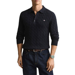 Gant Ανδρικό Πουλόβερ με Γιακά Navy Μπλε 3G8050616-433