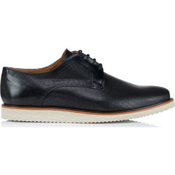 Northway Ανδρικά Σκαρπίνια Derby Δερμάτινα Μαύρα 456