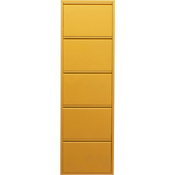 Kare Design Παπουτσοθήκη Μεταλλική Caruso 5 Κίτρινη M50xΠ15xΥ170cm