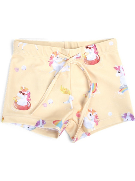 Filibabba Orla Unicorn Shores Βρεφικό Μαγιό Boxer για Κορίτσι Κίτρινο Ροζ 108-0057