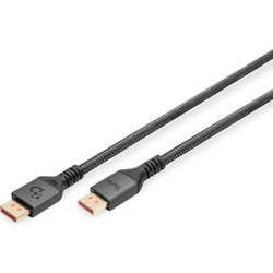 Digitus Καλώδιο DisplayPort 2.1 to DisplayPort Male Braided 2m Black DB-340111-020-S